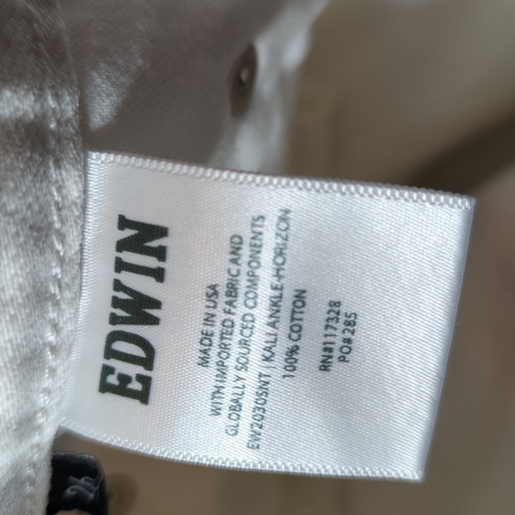 EDWIN KALI ANKLE HORIZON VINTAGE STRAIGHT WATER COLOR FLOWER 100% COTTON SIZE 26 - Picture 13 of 15